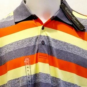 Walter Hagen 11 Majors Striped Polo Shirt